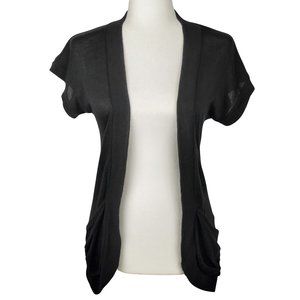 Mossimo Knit Short Sleeve Black Cardigan Sweater
